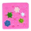 Flocos de neve molde de silicone flip bolo de açúcar molde de decoração de chocolate DIY molde de cozimento