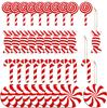 36 Adereços de doces Bengala de madeira Pirulito Decorações de Natal DIY Bengala Tema de doces Ornamentos decorativos pendurados