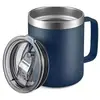 Taza Termo de Acero Inoxidable Transfronteriza de 12 oz Taza de Café al Vacío de Doble Pared Taza Portátil para Oficina de Negocios con Logo Imprimible