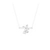 Concha de Prata S925 Prata Esterlina Colar de Lírio-do-Vale Feminino Novo Elegante Moda Nicho High-End Pingente de Flor Corrente de Clavícula