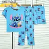 Pijama de Verano para Niños Conjunto de Tres Piezas con Camiseta de Manga Corta, Shorts y Pantalones Largos para Niños y Niñas Ropa de Casa de Dibujos Animados para Niños Pequeños y Medianos Estilo de Dibujos Animados
