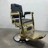 Silla de Barbero es una nueva silla de peluquería de lujo y elegante transfronteriza que se puede reclinar, adecuada para afeitar y cortar el cabello en salones.