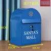 Buzón de Hierro Forjado Estilo Británico Montado en Pared con Cerradura, Caja de Amor