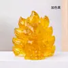 Atacado de Grânulos de Cristal Natural Transfronteiriços Resina Borracha Pequena Raposa de Nove Caudas Decorações de Boneco Animal de Cristal para Casa Sala de Estar