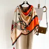 Bufanda Chal Grande de Cadena Coreana con Combinación de Colores Bufanda de Seda para Otoño e Invierno Bufanda Larga Versátil Bufanda Fina de Brocado Satinado de Moda