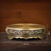 Base de quemador de incienso de cobre puro, base de latón, base de loto, redonda, adornos chinos vintage para el hogar, pequeñas artesanías de bronce
