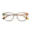 Gafas de Montura Estilo Transfronterizo 2026 Verde Oliva Gafas de Prescripción para Mujer 26169 Montura Metálica Retro Gafas Ópticas