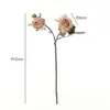 Flor Artificial Outono 2 Cabeças Rosa Vênus Decoração de Casa Flor de Mesa Hotel Decoração Suave Material de Flor Venda Quente Transfronteiriça Flor Artificial