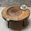 Mesa de Té de Madera de Alcanfor Talla de Raíz Madera Maciza Mesa de Café Pequeña Estilo Shaji B&B Sala de Estar Ventana Saliente Tatami Mesa Pequeña