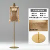 Tienda de ropa maniquí de cuerpo plano original soporte de exhibición maniquí de ventana de medio cuerpo plano de pecho femenino maniquí de papel kraft retro para ropa femenina