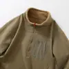 O novo moletom leve, tudo-em-um, de fleece, para outono e inverno, masculino, casual esportivo ao ar livre, de manga longa, com meio zíper, é altamente recomendado.