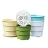 Macetas Transpirables Verdes Controladoras de Raíces, Anti-Pudrición de Raíz, Macetas de Plástico Duraderas de Galón para Plántulas de Interior para Plantas de Rosa y Konjac, Disponibles para Venta al por Mayor