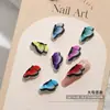 Arte de Uñas Curvas Transfronterizo Adornos de Mariposa Coloridos Mixtos Mariposa de Tres Dimensiones de Media Ala Rhinestones de Resina Accesorios para Uñas Portátiles Venta al por Mayor