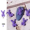 Liga de Zinco Fofa Desenho Animado Joias para Nail Art Cor Popular da Internet Tinta Spray Urso Coelho Rosa Decoração de Nail Art Acessórios