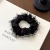 Estilo Luxo Leve Elástico de Cabelo de Cristal Intestino Grosso Estilo Coreano Elástico de Cabelo de Cetim com Borda Inlaid para Mulheres Super Brilhante Não Danifica o Cabelo Prendedor de Rabo de Cavalo Acessório de Cabelo