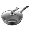 Novo 32cm Maifanite Wok Household Antiaderente Frigideira sem Fumaça Wok Pan Pan Universal Fogão Wok