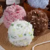 Fio de mohair misturado à mão com textura de pelo, fio especial para bolsas DIY, cor de doce, macio para chapéus feitos à mão, fio para suéter de crochê