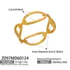 Pulseras de Moda Europeas y Americanas con Cuentas Redondas Grandes, Set de Pulseras de Acero Inoxidable Huecas, Diseño Exagerado y Único, Chapado en Oro de 18 Quilates
