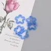 Pingente Flor Acrílica Transparente 30mm com Furos para Brincos DIY Caseiros Acessórios de Chaveiro Material para Pingente