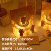 Ins iluminação estilo coreano urso fofo bolo de aniversário Cartão de felicitações criativo tridimensional presente de aniversário