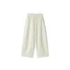 Bolsillo Oculto Frontal Pantalones de Forro Polar Cropped Estilo Nuevo de Invierno con Pantalones de Abuela Pierna Ancha Desestructurados Pantalones de Chándal Gruesos Transfronterizo