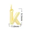 Accesorios de Joyería con Circonita Micro-Pavimentada, 26 Letras Brillantes, Baño de Oro Real de 18 Quilates, Collar, Accesorios de Colgante Pequeño