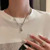 Cadena para el cuello Estilo Frío Hip Hop Corazón Amor Cara Sonriente Collar para Mujer Didi Trumping Popular en Internet Estilo Japonés y Coreano Cadena para la Clavícula Joyería Nuevo Estilo
