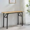 Mesa Larga Sencilla, Escritorio de Oficina, Escritorio para Computadora, Mesa de Comedor, Mesa de Entrenamiento, Mesa de Conferencias Plegable Portátil, Mesa Rectangular Engrosada