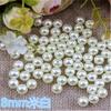 Material DIY artesanal abs pérolas de imitação de furo duplo 3-20mm contas redondas de furo duplo acessórios de joias femininas