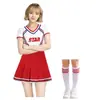 Uniforme del Equipo de Porristas de la Reunión Deportiva Estudiantil, Atuendo de Desempeño para Competencia de Porristas, Atuendo de Desempeño de Baile de Porrista de Fútbol, Aeróbicos