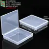 Caja Plástica Mini Plana de PP, Caja de Almacenamiento Cuadrada Organizadora de Escritorio, Caja para Joyería y Tornillos, Caja Plana Transparente