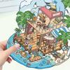[Nuevo] Pegatina de descompresión de paisaje estéreo 3D con dibujos animados de grafiti, cabina estéreo, escena DIY, Libro Rojo Pequeño