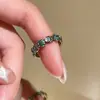 ¡Fiesta Oceánica! Anillo Vintage de Estrella de Mar, Concha y Perla para Mujer, Anillo de Esmalte con Goteo de Aceite, Anillo para Dedo Índice, Anillo Apilable