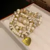 Nuevo Pulsera Estilo Chino para Mujer, Pulsera Étnica de Perlas, Tendencia Nacional Retro Joyería de Amistad Fábrica Mayorista Jade