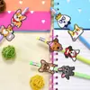 Los 100 Clips para Bolígrafo de Plástico Suave de PVC con Forma de Perro Más Vendidos de Amazon Accesorios Decorativos Dibujos Animados Clips para Bolígrafo de Punta Redonda