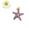 Serie Marina Personalizada Europea y Americana Colgante de Estrella de Mar con Goteo de Aceite Joyería Pulsera Collar Pendientes Accesorios Hechos a Mano DIY Producción