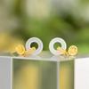 Pendientes de Plata de Ley S925 con Hebilla de Paz y el Carácter '' para Mujer, Nuevo Estilo Chino, Estilo Nacional de Alta Gama, Pendientes de Calcedonia Natural, Venta al por Mayor de Joyería