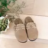 Zapatillas de media caña cerradas de suela gruesa, nuevo estilo 2026 para aumentar la altura, zapatos slip-on versátiles estilo coreano para mujer, zapatos perezosos