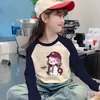 Camiseta Interior Térmica de Forro Polar para Niñas, Nuevo Estilo Otoño/Invierno 2026, Camiseta de Manga Larga Ranglán, Top Cálido de Cuello Redondo para Niñas