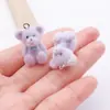 Figura de Animal de Resina Linda Colgante de Oso Cadena de Teléfono DIY Llavero Encanto para Mochila Accesorio