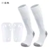 Calcetines de Fútbol con Bolsillos para Espinilleras, Juego de Dos Piezas, Suela de Toalla Engrosada, Calcetines Deportivos Antideslizantes con Cubiertas Integradas para Espinilleras, Calcetines Largos de Tubo