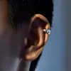 Pendientes de Clip para Hombres Sin Perforaciones, Gama Alta, Sencillos, de Nicho, Modernos, Geniales y Atractivos-X