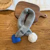 Bufanda de Punto Cruz con Forma de Corazón para Niños y Niñas, Calentador de Cuello de Lana Tejida para Bebé, Resistente al Viento y Cálido para Otoño e Invierno, de Moda