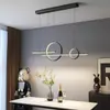 Lámpara de Restaurante Candelabro Simple Moderno Nuevo Lámpara de Mesa para Comedor Bar Lámpara de Tira LED Normcore Escandinavo