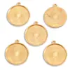 Accesorios para Joyería de Aleación DIY Diámetro Interior de 20 mm Piedra del Tiempo Base Redonda Colgante Decorativo para Collar C104