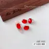 Gemas para Nail Art de Empilhar K9 Vermelho Chinês Sem Fundo, Modernas e Luxuosas, Super Brilhantes, em Formato de Cubo de Gelo de Açúcar, Bolas de Diamante para Nail Art em Formato de Ovo de Pombo