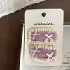 Nuevos pasadores de pelo, horquillas, pinzas laterales y pinzas para flequillo infantiles con diseño de cuadros florales de encaje de colores