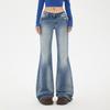 Pantalones Acampanados de Cintura Baja Yc y Estilo Retro Americano con un Diseño Degradado Adelgazante y Versátil para Mujer en Otoño e Invierno