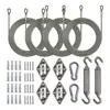 Venta directa lona para sombrilla de cuatro esquinas triangular de alta resistencia kit de herrajes de instalación tornillo de cesta cuerda de alambre de plástico