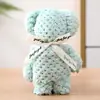 Toalha de Urso com Estampa Xadrez em Fleece de Coral Lembrancinha de Festa Xi Pu Casamento Aniversário Lembrancinha de Agradecimento Evento Pequeno Presente